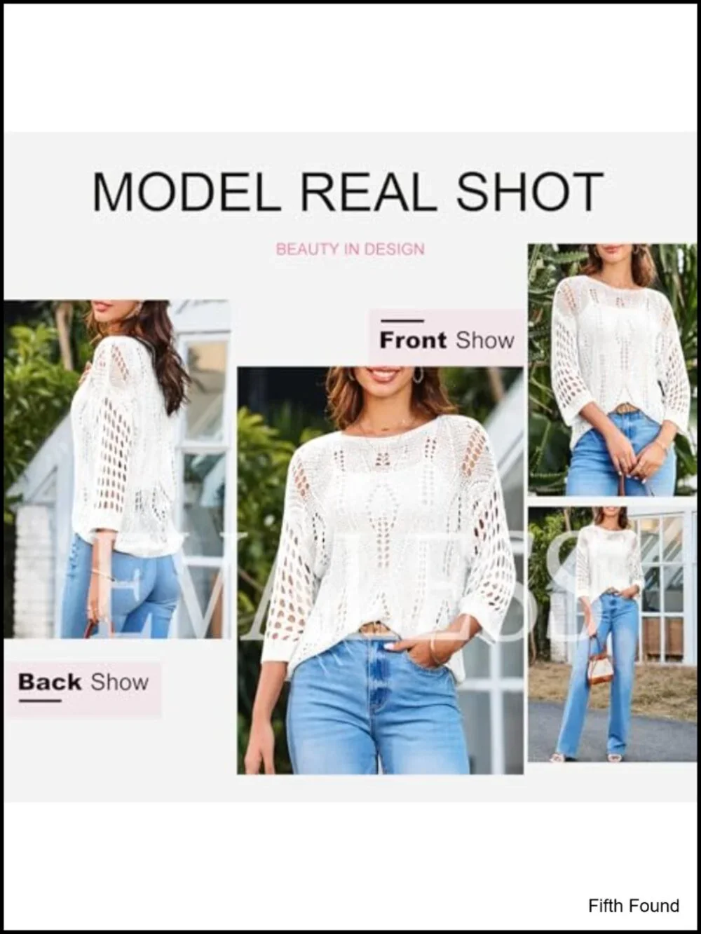 Crochet Hollow Out Knit Tops Half Sleeve Beach Cover Ups